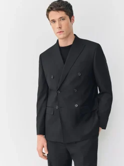 Zwart - Relaxed Fit Double breasted Pak Jack