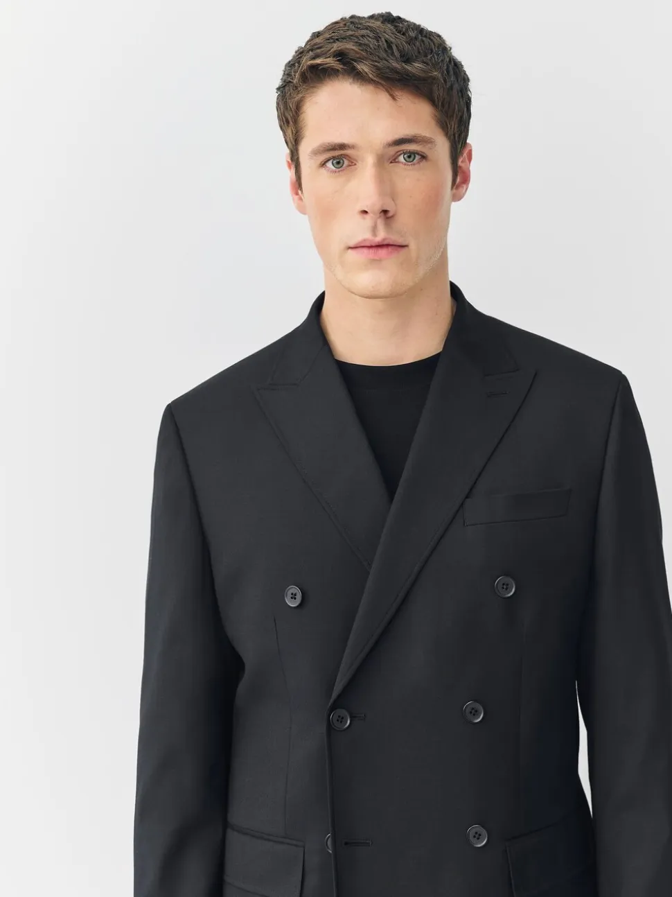 Zwart - Relaxed Fit Double breasted Pak Jack