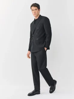 Zwart - Relaxed Fit Double breasted Pak Jack