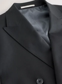 Zwart - Relaxed Fit Double breasted Pak Jack