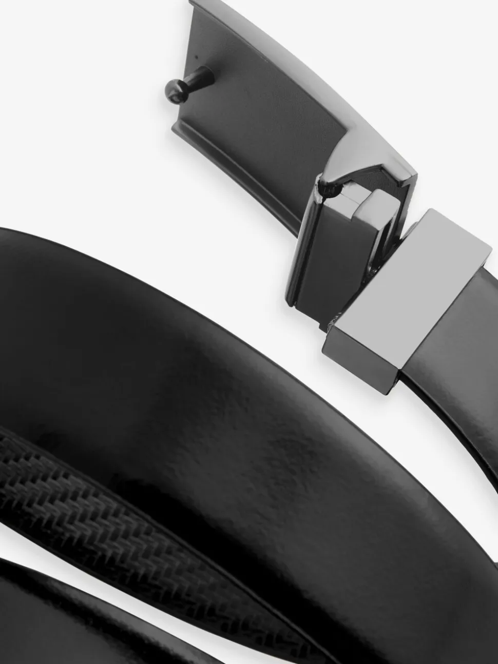 Zwart - Reversible Print Smooth Leather Belt