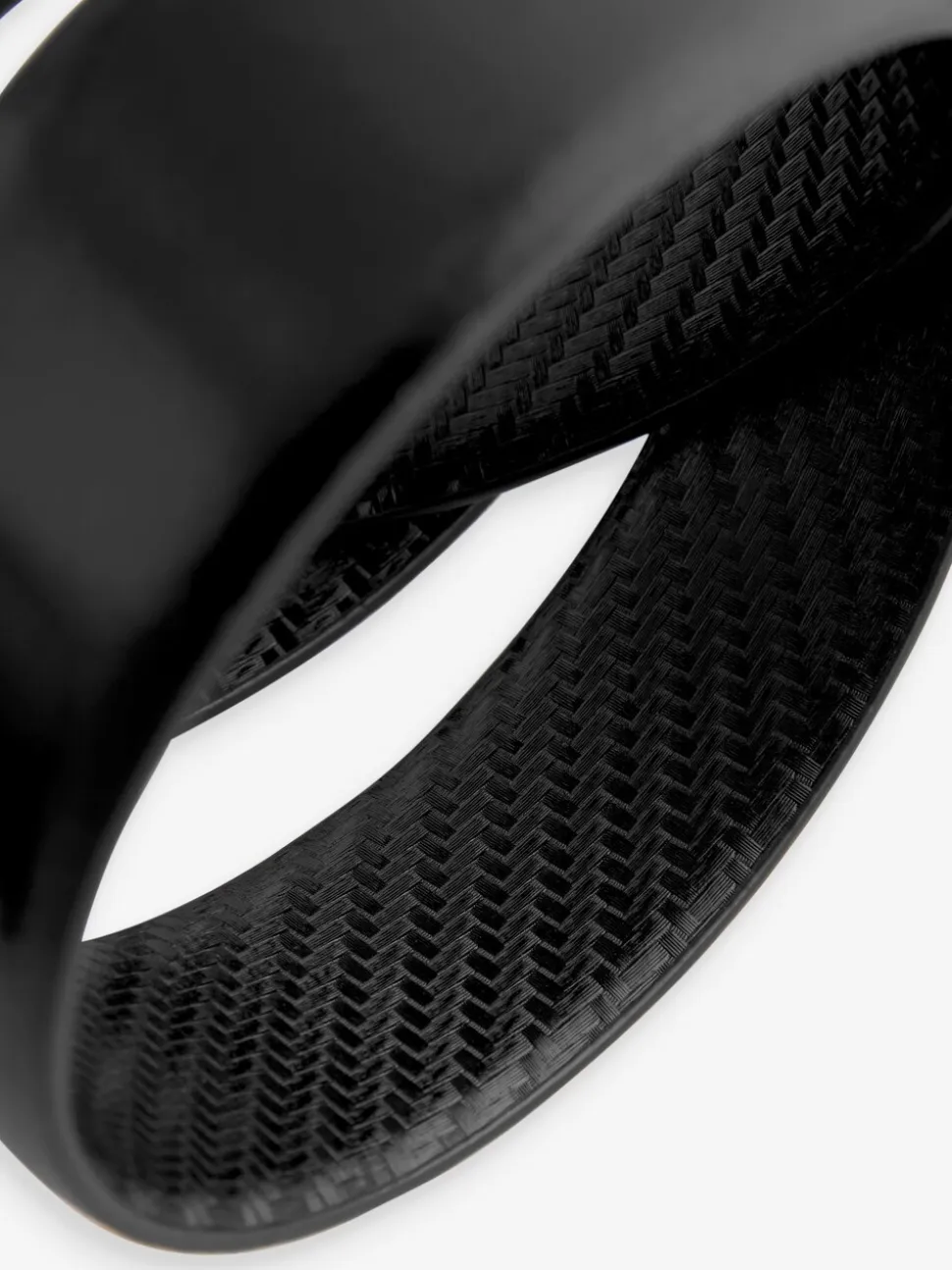 Zwart - Reversible Print Smooth Leather Belt