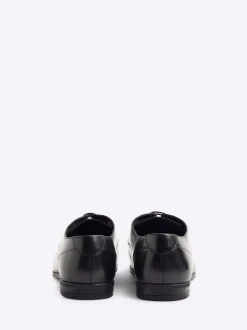 Zwart - River Island Wide Fit Leather Formal Derby Shoes
