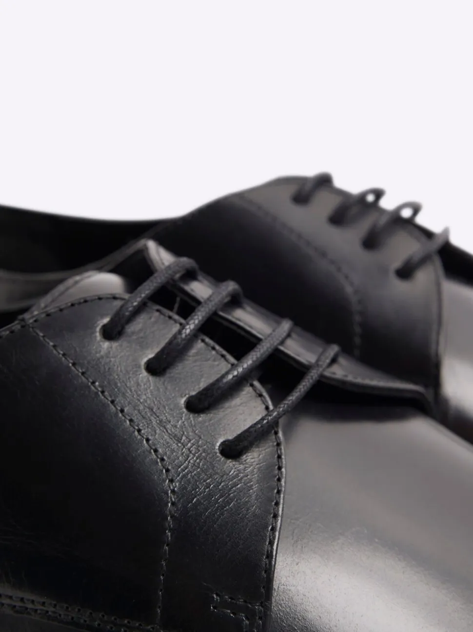 Zwart - River Island Wide Fit Leather Formal Derby Shoes
