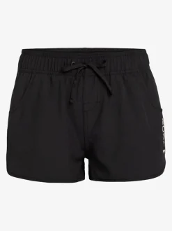 Zwart - Roxy Wave boardshort met logo van 2 inch