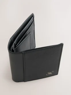 Zwart - Saffiano Leather Swirly N Bifold Wallet