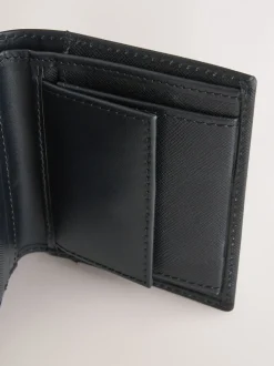 Zwart - Saffiano Leather Swirly N Bifold Wallet