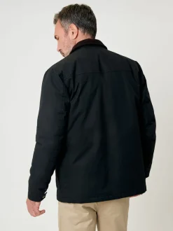 Zwart - Saltwell Waxed Cord Collar Jacket