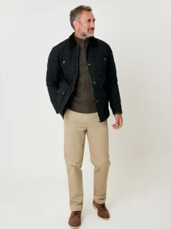 Zwart - Saltwell Waxed Cord Collar Jacket