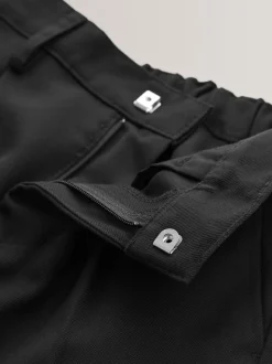 Zwart - Schoolbroek met geplooide voorkant (3-17 jr)