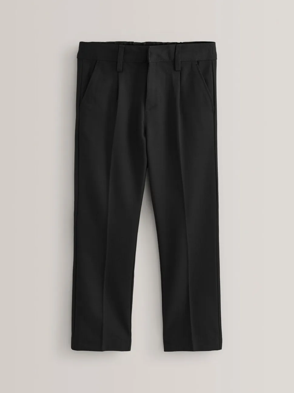 Zwart - Schoolbroek met geplooide voorkant (3-17 jr)