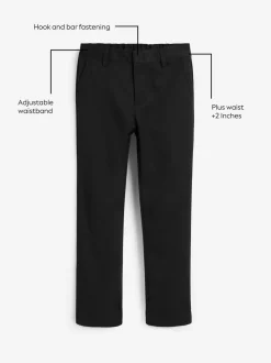 Zwart - Schoolbroek met rechte pijpen (3-17jaar)