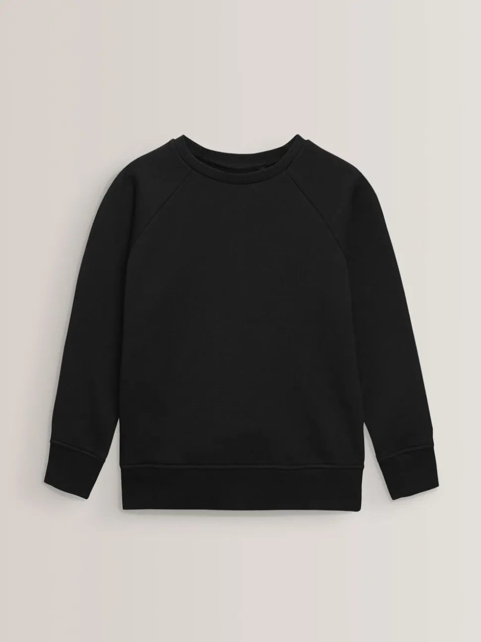 Zwart - Schoolsweater met ronde hals (3-17jr)