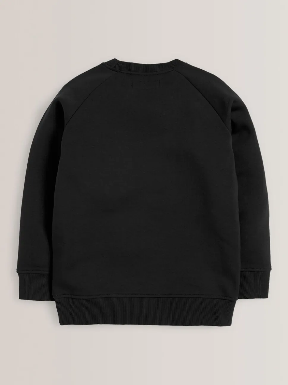 Zwart - Schoolsweater met ronde hals (3-16jr)