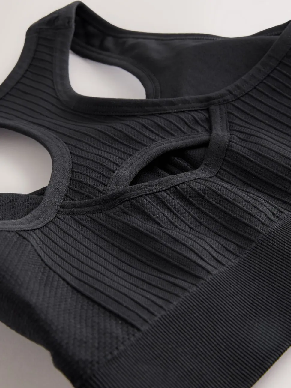 Zwart - Seamless Zip Front Medium Impact Sports Bra