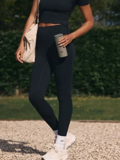 Zwart - self. Legging met hoge taille