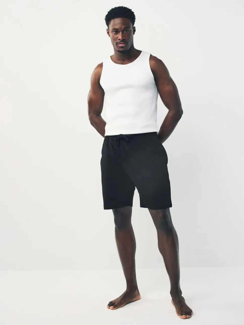 Zwart - Set van 3 jersey pyjamashorts