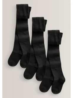Zwart - Set van 3 katoenrijke schoolmaillots
