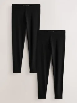Zwart - Set van 2 lange leggings