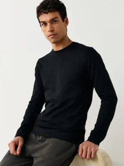 Zwart - Set van 5 T-shirts met lange mouwen en laagjes