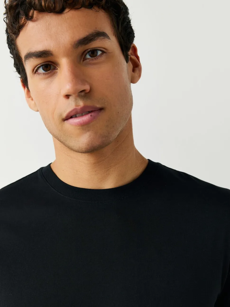 Zwart - Set van 5 T-shirts met lange mouwen en laagjes