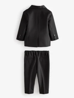 Zwart - Set van blazer, overhemd, broek en vlinderstrik (3 mnd - 9 jr)