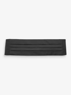 Zwart - Set van cummerbund en vlinderstrik