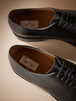 Zwart - Signature - Derby-schoenen met leren zool