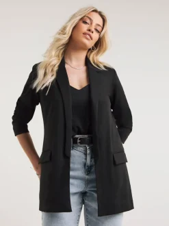 Zwart - Simply Be - Blazer van pontestof