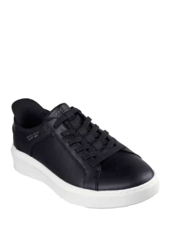 Zwart - Skechers Court Break instapsneakers met dubbele ventilatie