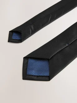 Zwart - Skinny - Stropdas met textuur