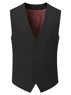 Zwart - Skopes Darwin gilet met single breasted en hoog wolgehalte