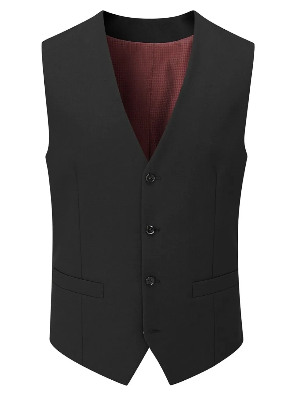Zwart - Skopes Darwin gilet met single breasted en hoog wolgehalte