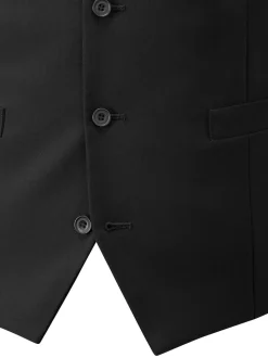 Zwart - Skopes Darwin gilet met single breasted en hoog wolgehalte