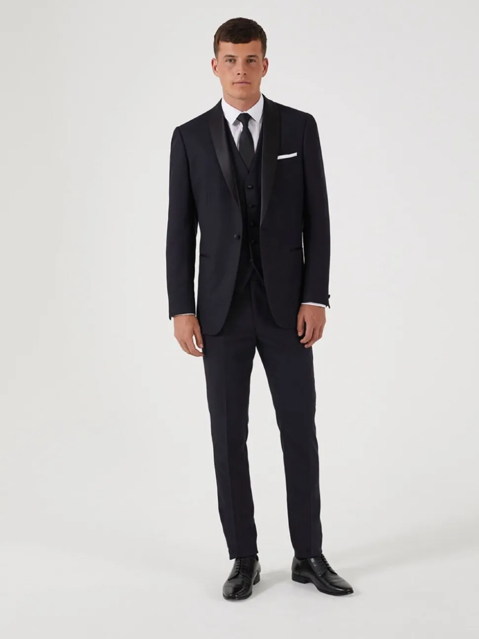 Zwart - Skopes getailleerd Newman-kostuum met ruit: pantalon