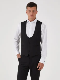 Zwart - Skopes Milan Scoop Slim fit gilet