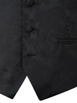 Zwart - Skopes Party Paisley Waistcoat