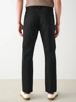 Zwart - Slim Fit - 5 Broek met zakken Soft Touch