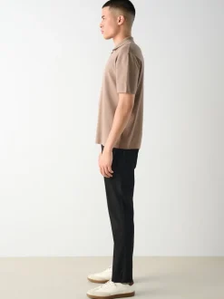 Zwart - Slim Fit - 5 Broek met zakken Soft Touch