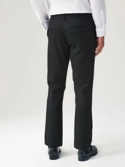 Zwart - Slim Fit - 2 Modieuze broeken zonder bandplooi