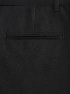 Zwart - Slim Fit - 2 Modieuze broeken zonder bandplooi
