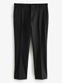 Zwart - Slim Fit - Elasticated Waist Motionflex Stretch Smart Trousers