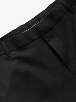 Zwart - Slim Fit - Elasticated Waist Motionflex Stretch Smart Trousers