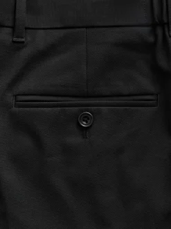 Zwart - Slim Fit - Elasticated Waist Motionflex Stretch Smart Trousers