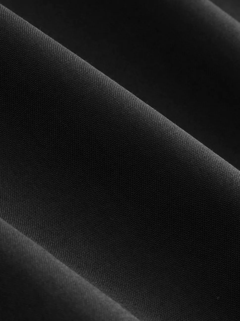 Zwart - Slim Fit - Gemakkelijk te strijken Oxford overhemd met doorlopende knopen
