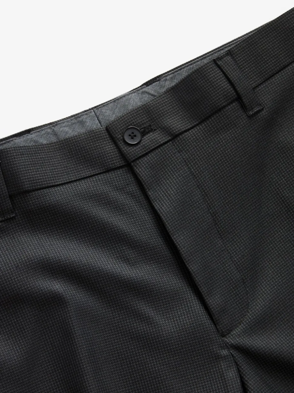 Zwart - Slim Fit - Modieuze broek met textuur
