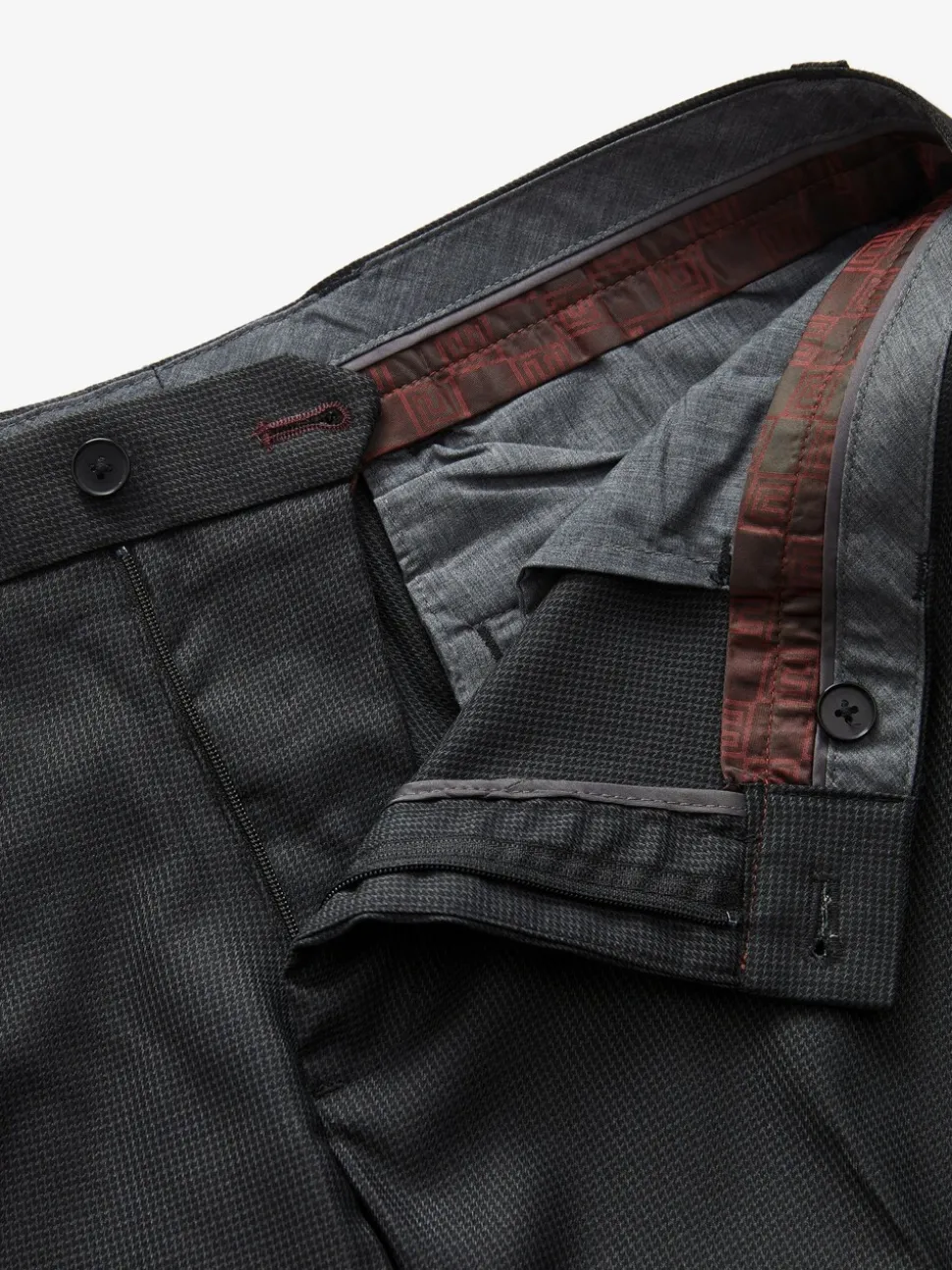 Zwart - Slim Fit - Modieuze broek met textuur