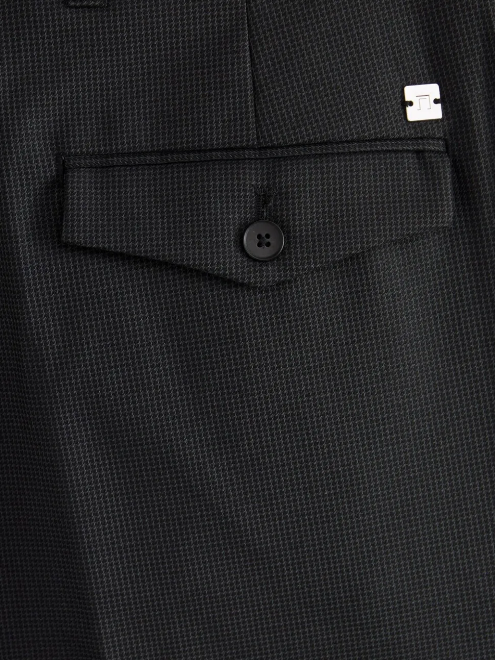 Zwart - Slim Fit - Modieuze broek met textuur