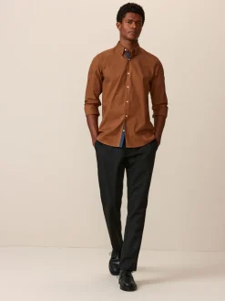 Zwart - Slim Fit - Modieuze broek zonder plooien
