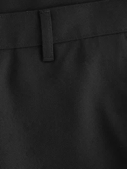 Zwart - Slim Fit - Modieuze broek zonder plooien